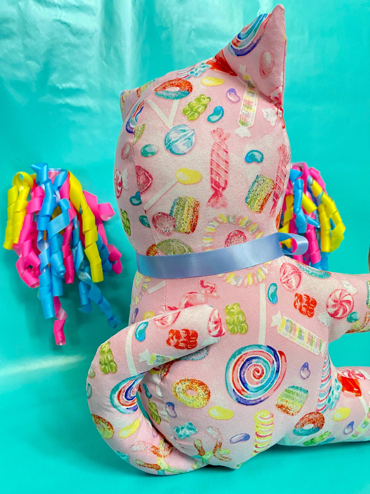 Candy Print Plush Cat