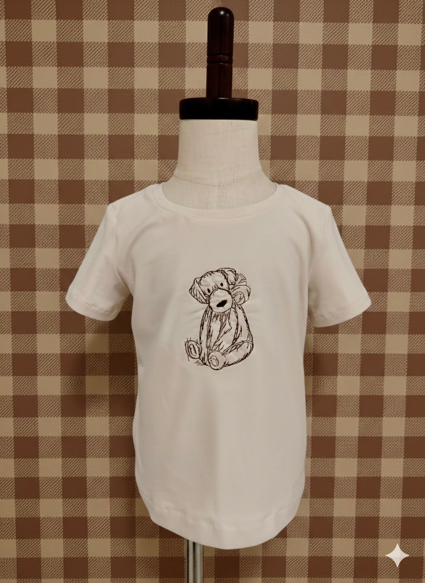 Camiseta con bordado de perro