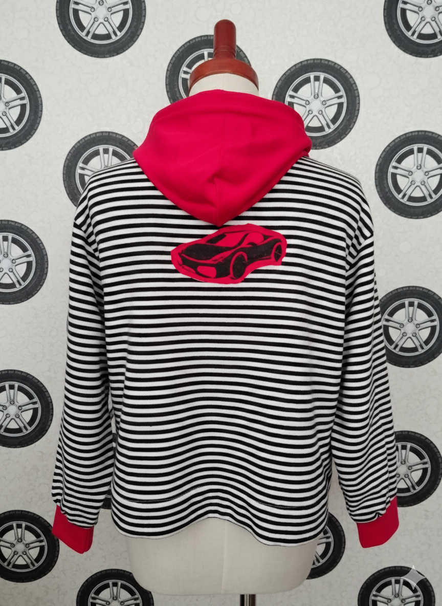 Jersey con bordado de carreras de coches
