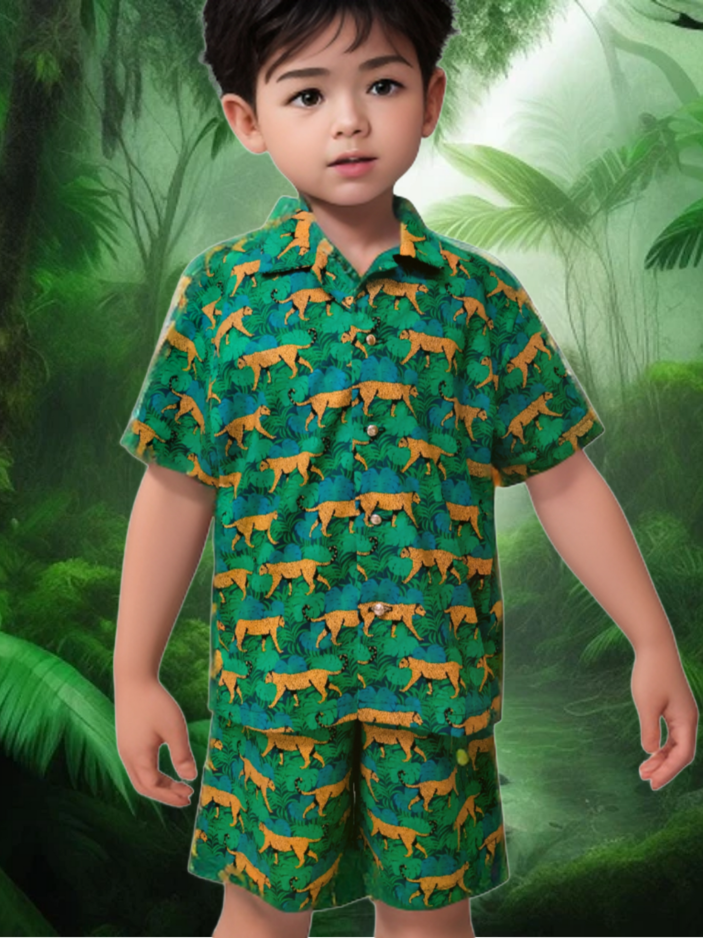 Tropical Jaguar Print Set