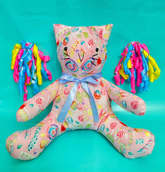 Candy Print Plush Cat