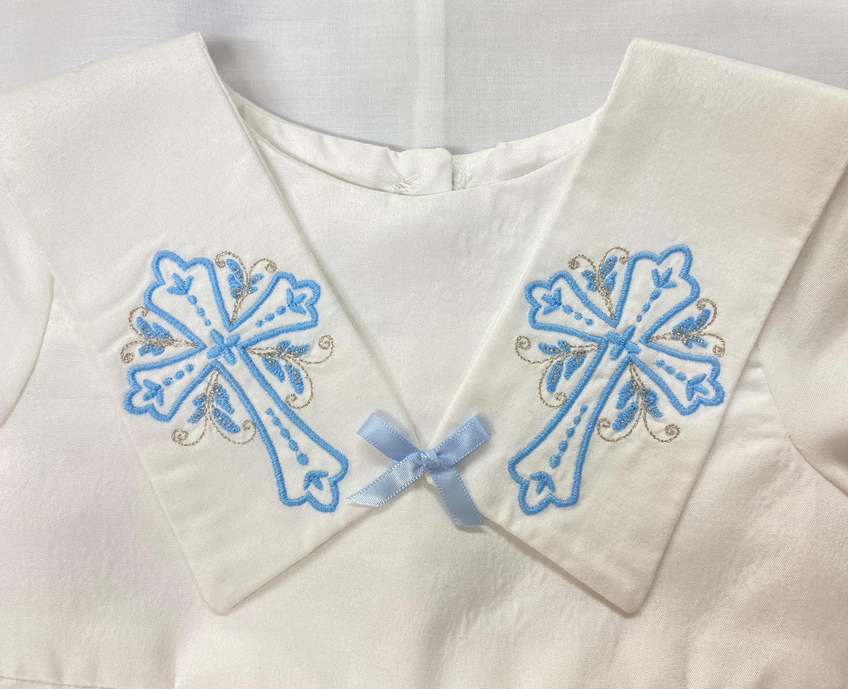 Baby Boy Baptism Suit with Bonnet