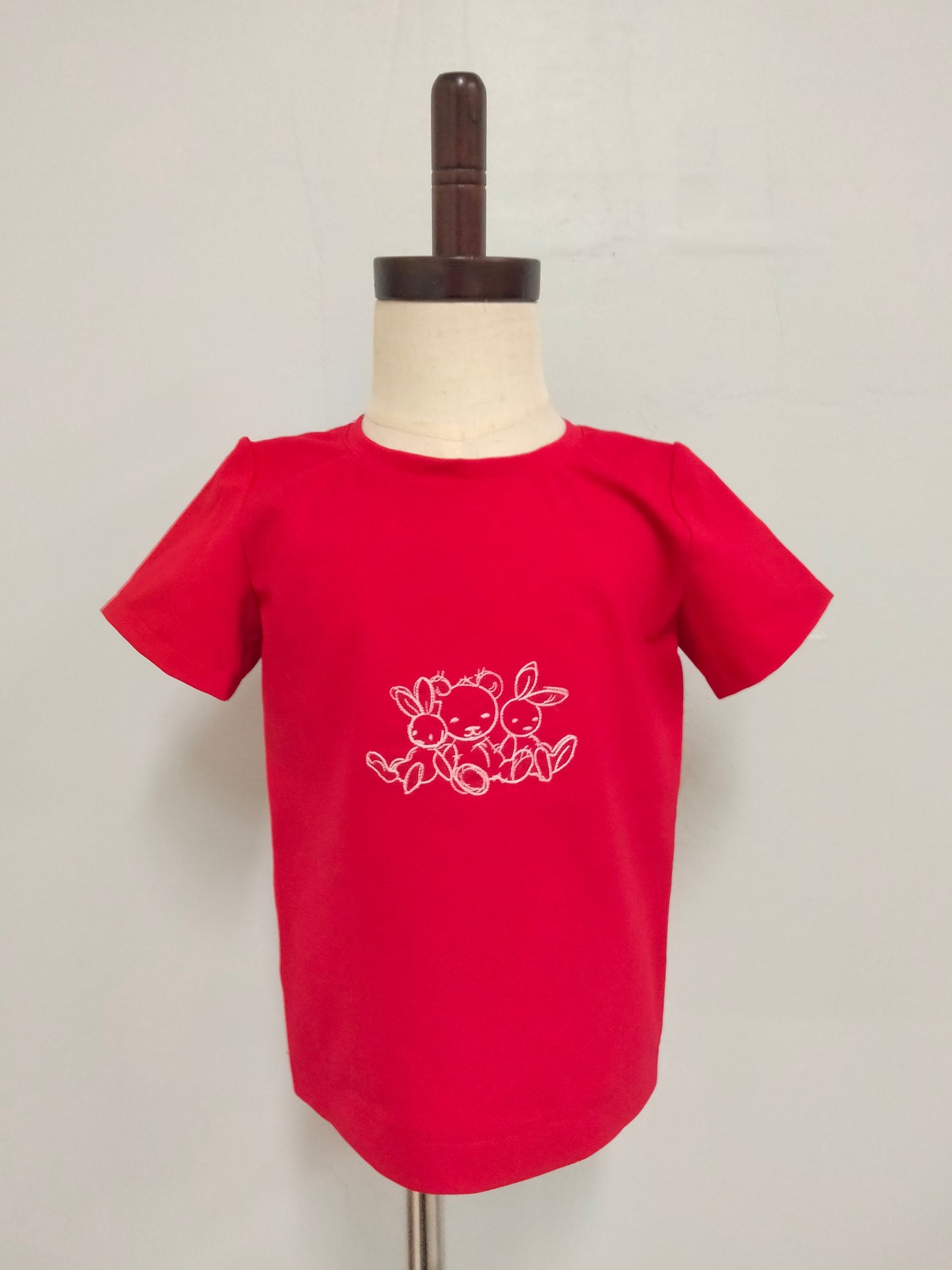 Bunny and Bear Embroidery T-shirt