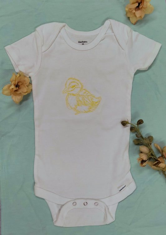 Embroidery Duck Onesie